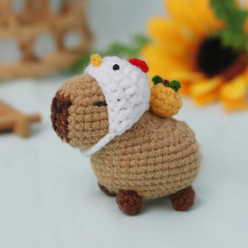DIY Kit Crochet Amigurumi Rajut Boneka Capybara Kerajinan Tangan