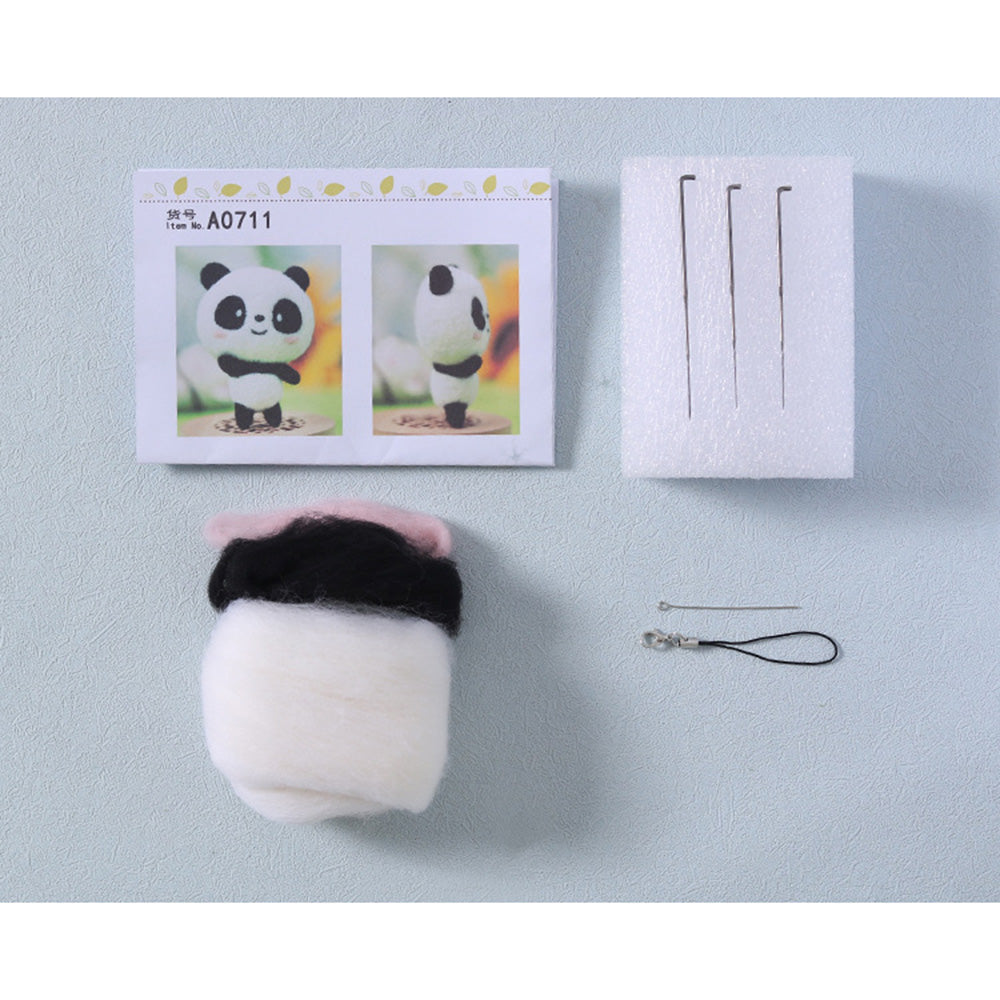 DIY Kit Animal Felt Wool Needle Poke Kerajinan Boneka Animal Hewan Lucu