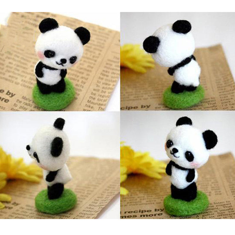 DIY Kit Animal Felt Wool Needle Poke Kerajinan Boneka Animal Hewan Lucu