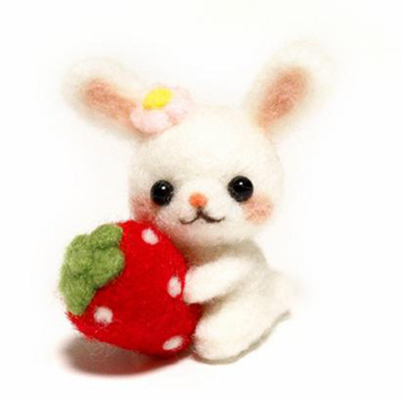 DIY Kit Animal Felt Wool Needle Poke Kerajinan Boneka Animal Hewan Lucu