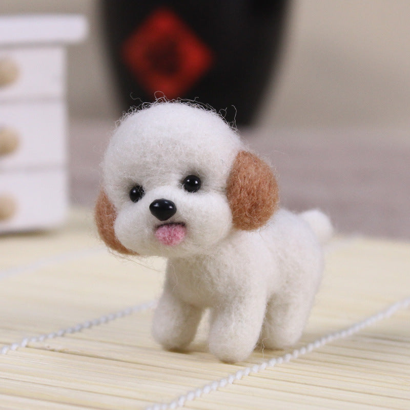 Needle Felt Doll DIY Wool Felting Craft Kit Animal Poke Kerajinan Tangan Boneka Binatang Bear Panda 2