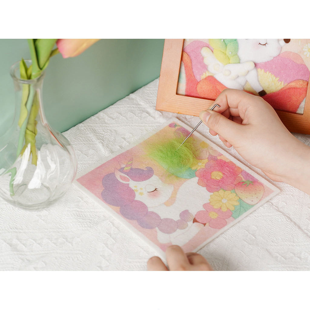 DIY Wool Felt Craft Needle Wool Felting Seri Animal Karakter Kerajinan Tangan