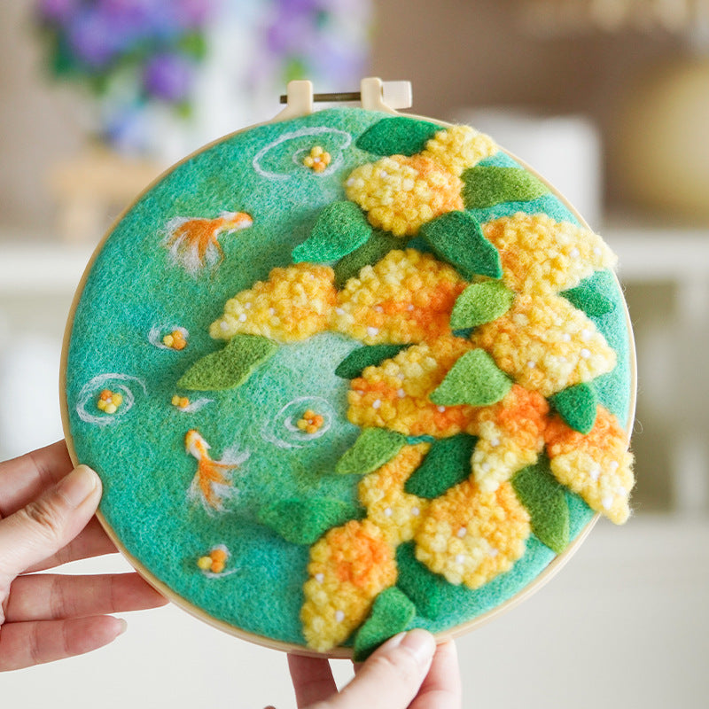 DIY Wool Felt Craft Needle Wool Felting Seri Landscape Kerajinan Tangan
