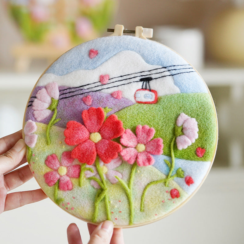 DIY Wool Felt Craft Needle Wool Felting Seri Landscape Kerajinan Tangan
