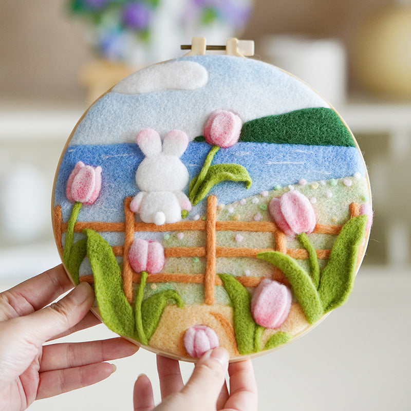 DIY Wool Felt Craft Needle Wool Felting Seri Landscape Kerajinan Tangan