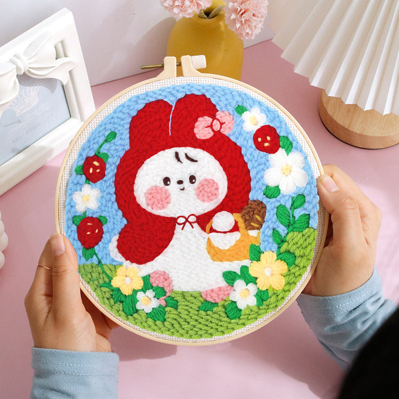 DIY Set Sulam Karakter Punch Needle Kit Seri A