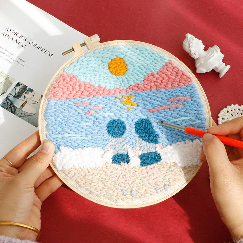 DIY Set Sulam Karakter Punch Needle Kit Seri G