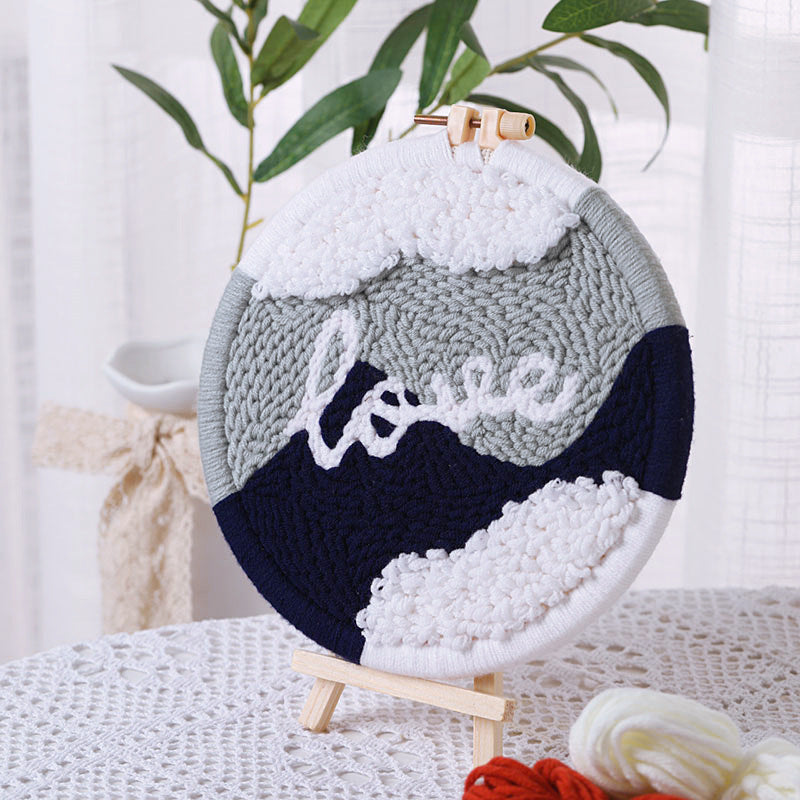 Punch Needle Kit Set Paket DIY Sulam Menyulam Embroidery Big Punch Kerajinan Tangan Seri J