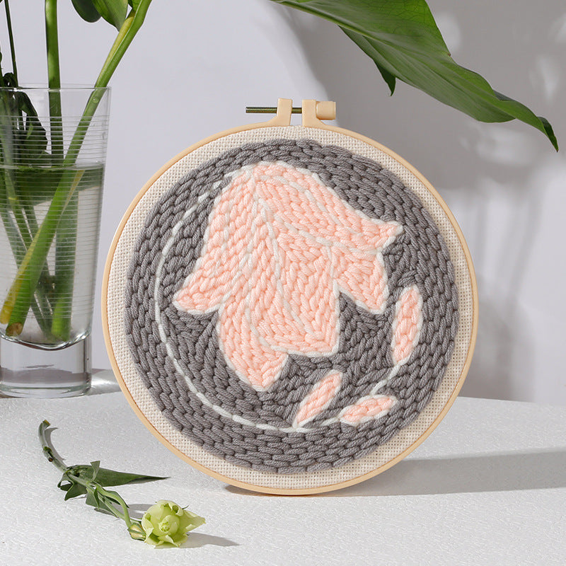 DIY Set Sulam Karakter Punch Needle Kit Seri C