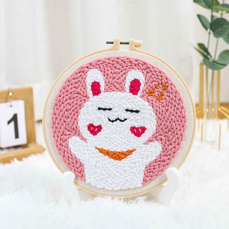 Punch Needle Kit Set Paket DIY Sulam Menyulam Embroidery Big Punch Kerajinan Tangan Seri J