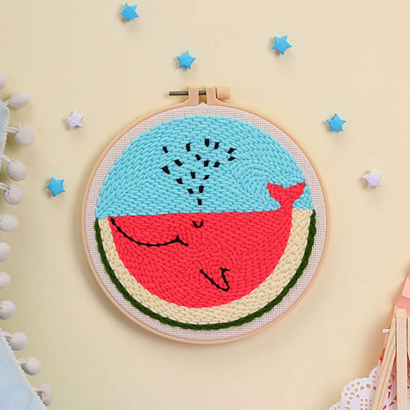 Punch Needle Kit Set Paket DIY Sulam Menyulam Embroidery Big Punch Kerajinan Tangan Seri J