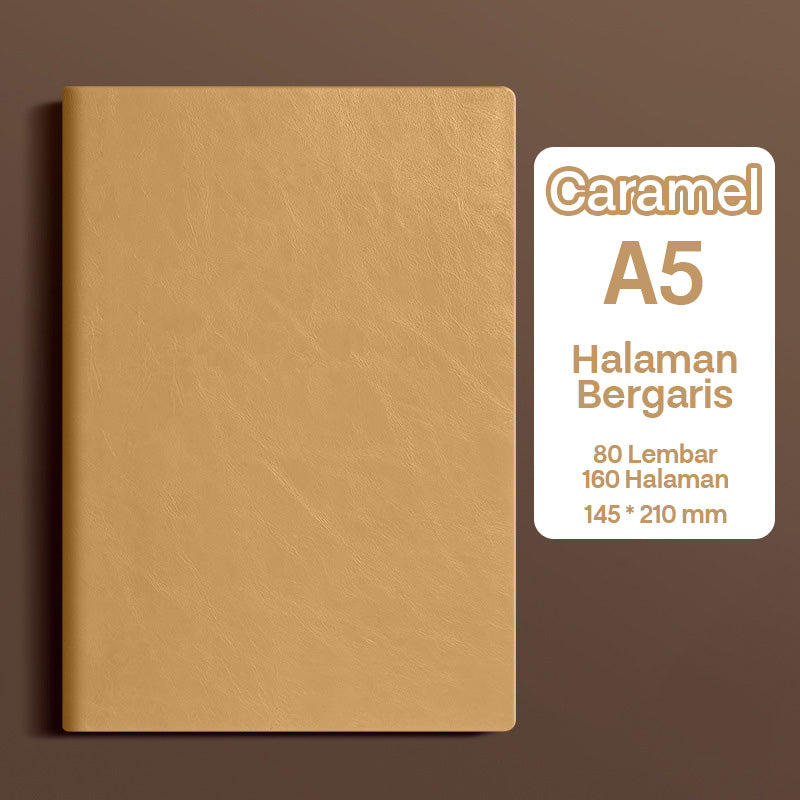 Buku Notebook A5 Kulit Halaman Bergaris SBHA580