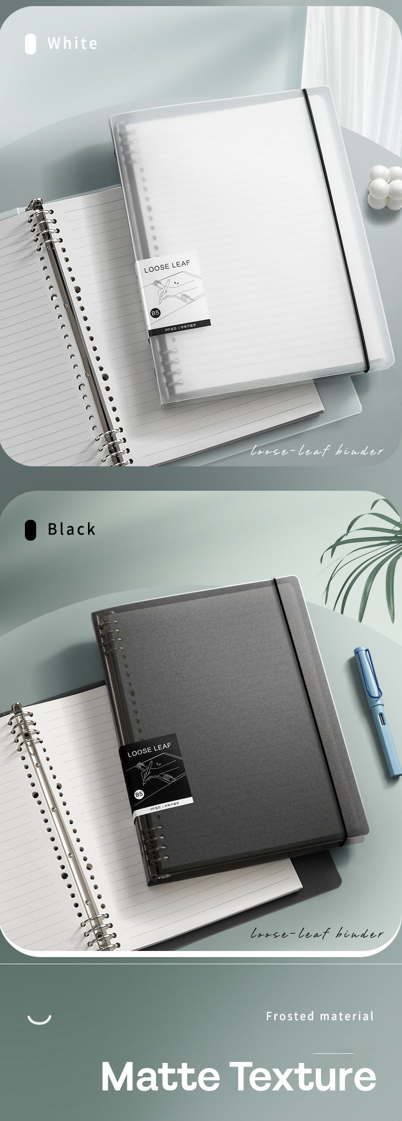 Binder Note A5 Tanpa Ring Tengah Halaman Bergaris SFNLA560