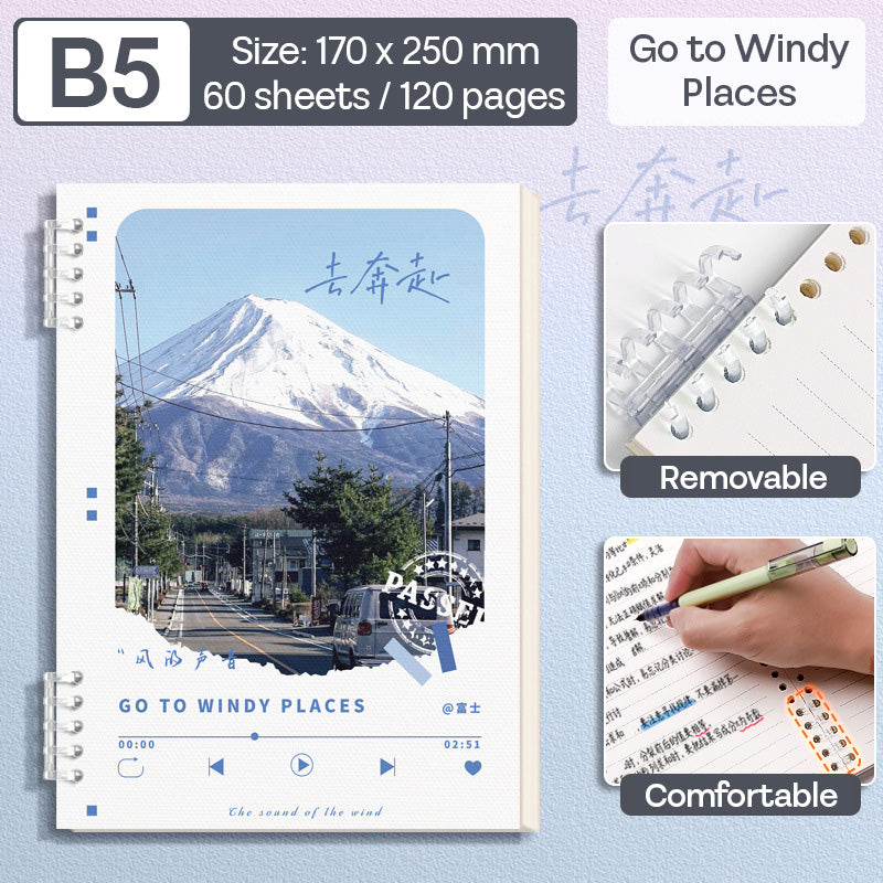 Binder Note B5 Cover Waterproof Halaman Bergaris SFNNB560