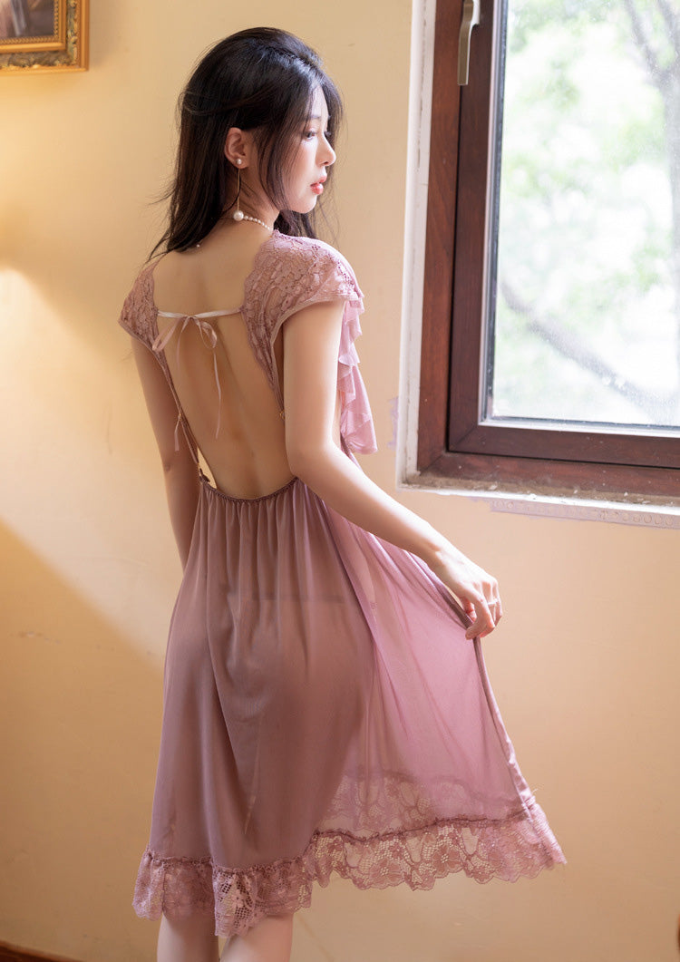 Lingerie Babydoll V and Hem Lace SUD133