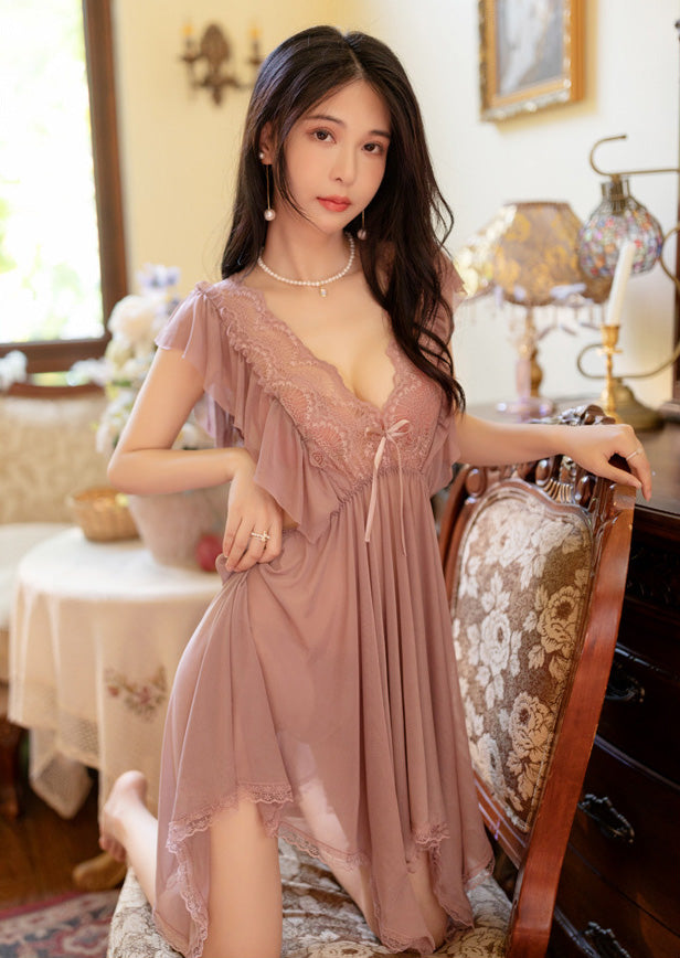 Lingerie Babydoll V Lace Irregular SUD134