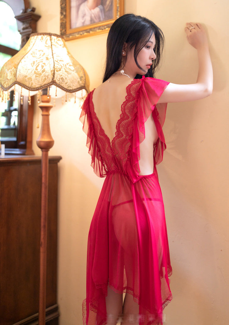 Lingerie Babydoll V Lace Irregular SUD134