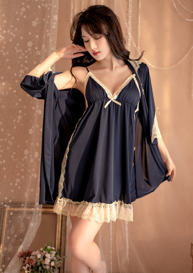 Lingerie Robe and Babydoll Lace Trim SUD140