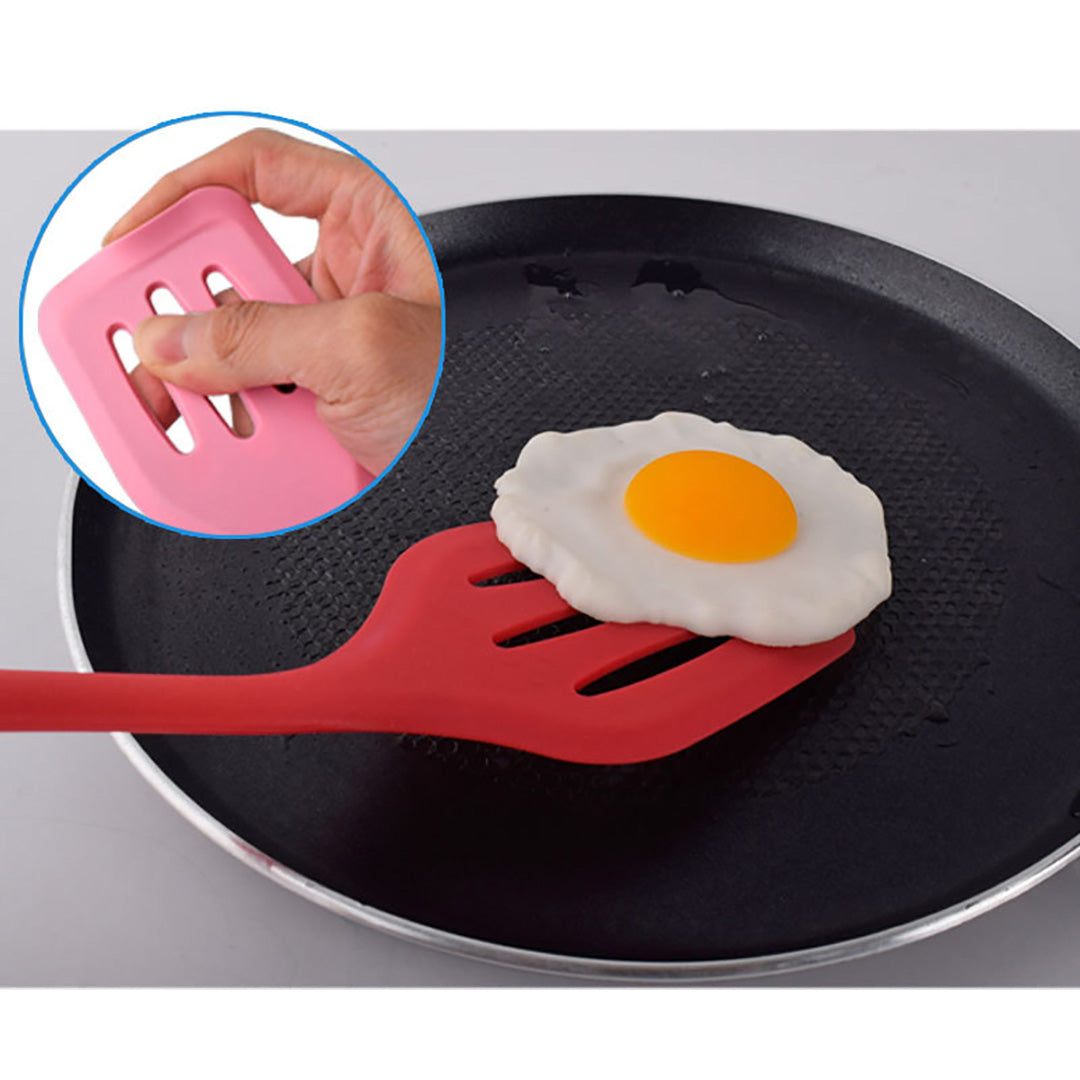 Sutil Silikon Tahan Panas Sodet Anti Gores Turner Spatula Masak Utensil Dapur