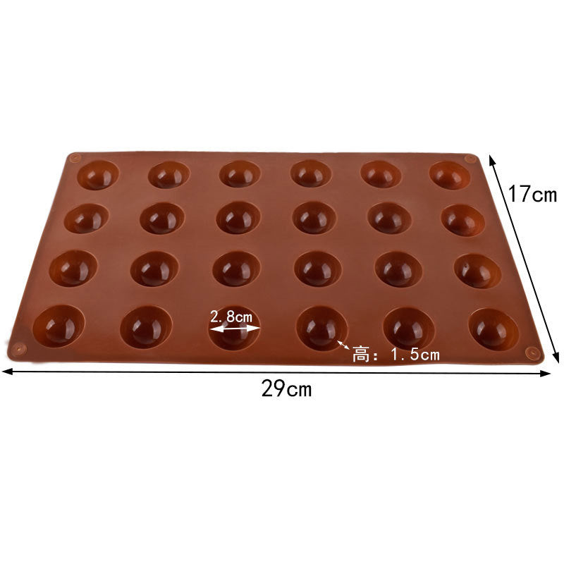 Cetakan Silikon Dome Setengah Lingkaran Bulat Bola 6/15/24 Lubang Chocobomb Coklat Jelly Pudding Food Grade