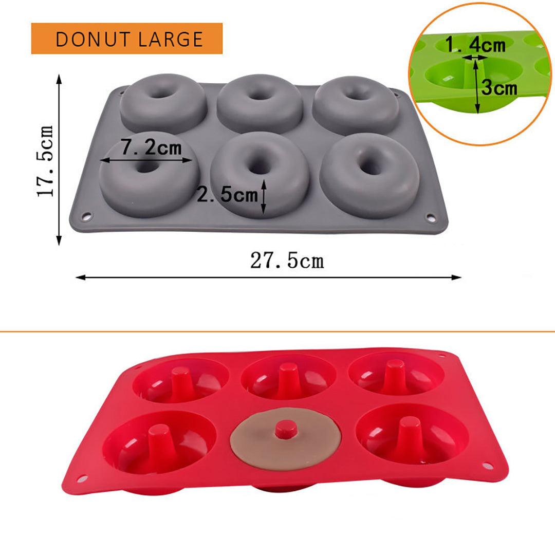 Cetakan Donat Silikon Donuts Silicone Mold Loyang Baking Kue