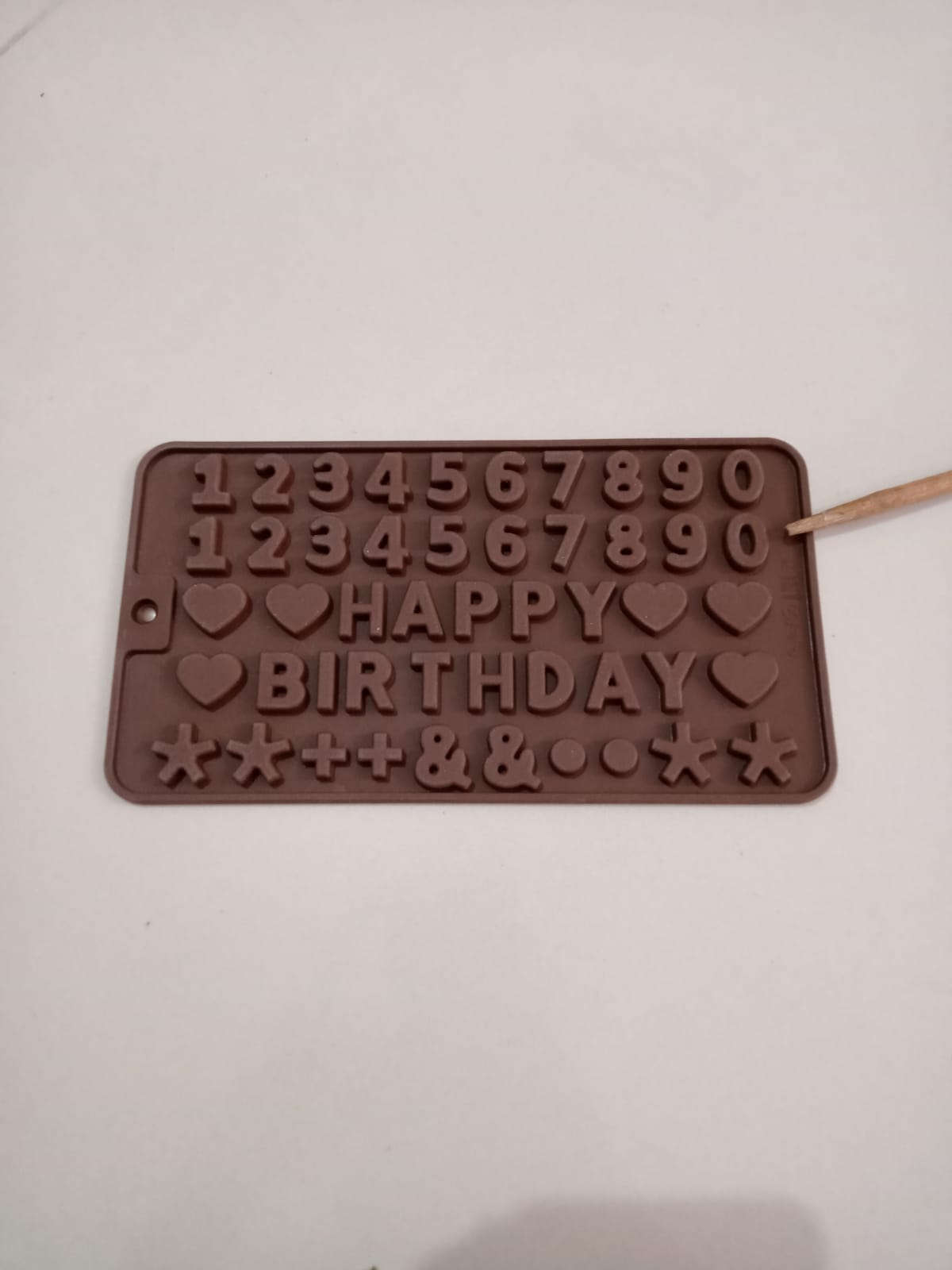 Cetakan Silikon Jelly Coklat Huruf Happy Birthday