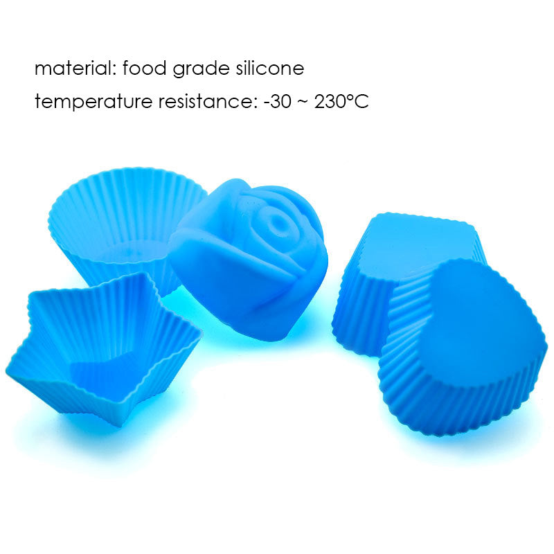 Cetakan Silikon Cupcake Warna Warni