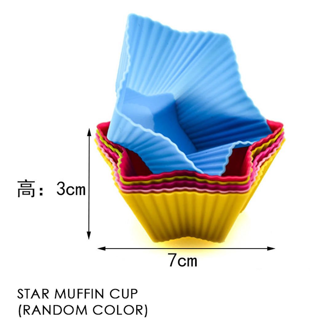 Cetakan Silikon Cupcake Warna Warni