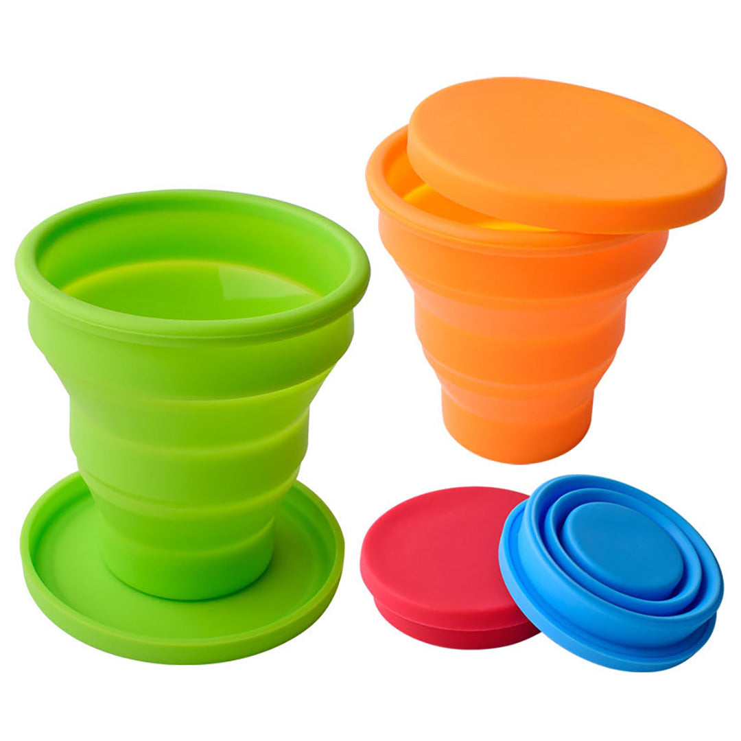 Gelas Lipat Silikon Foldable Portable Travel Cup Cangkir Tarik