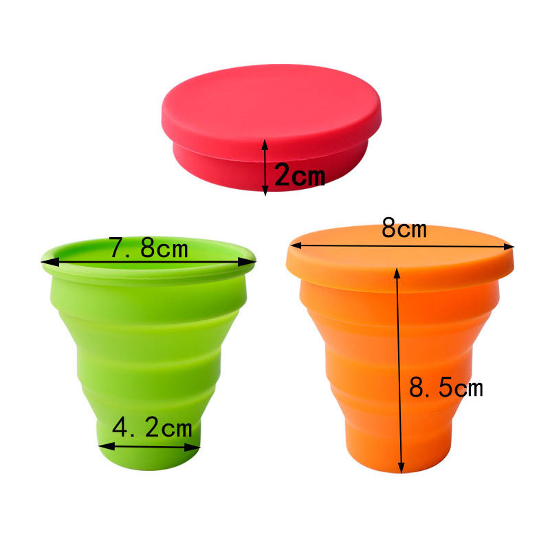 Gelas Lipat Silikon Foldable Portable Travel Cup Cangkir Tarik