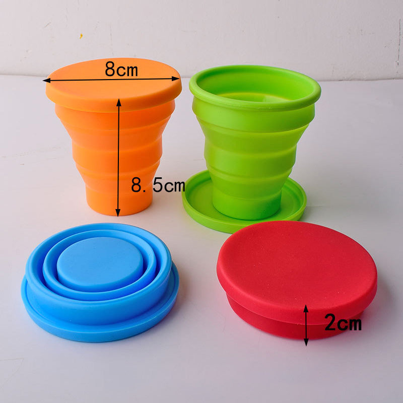 Gelas Lipat Silikon Foldable Portable Travel Cup Cangkir Tarik