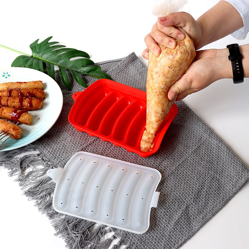 Cetakan Sosis Kue Telur Puding Es Silikon DIY Sausage Mold