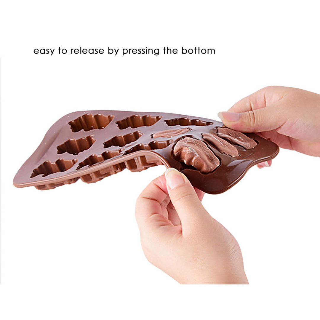 Cetakan Silikon Es Pudding Jelly Coklat Bentuk Robot