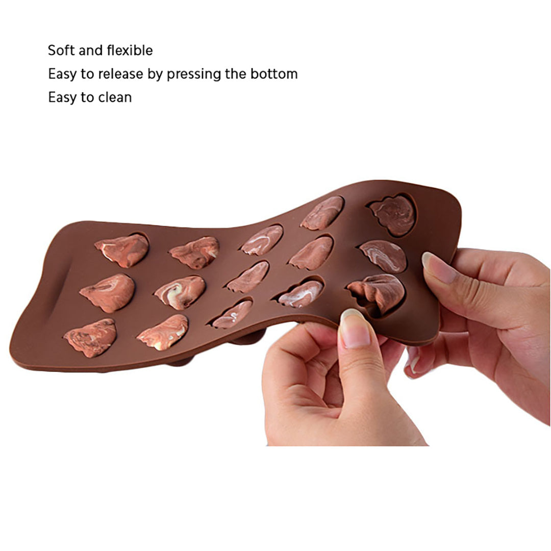 Cetakan Silikon Es Pudding Jelly Coklat Bentuk Poop Lucu