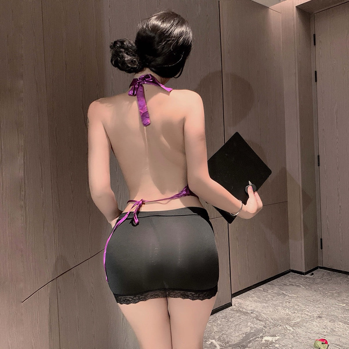 Lingerie Two Pieces Sexy Cleavage Halter UC1511