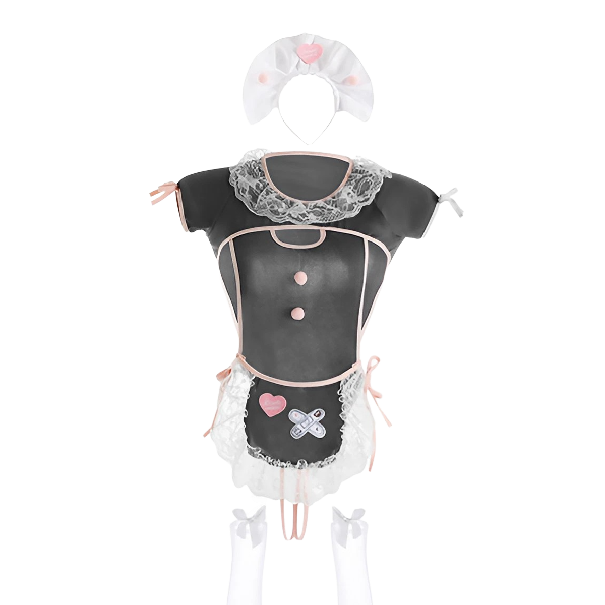 Lingerie Costume Maid Teddy Open Sides UD0989
