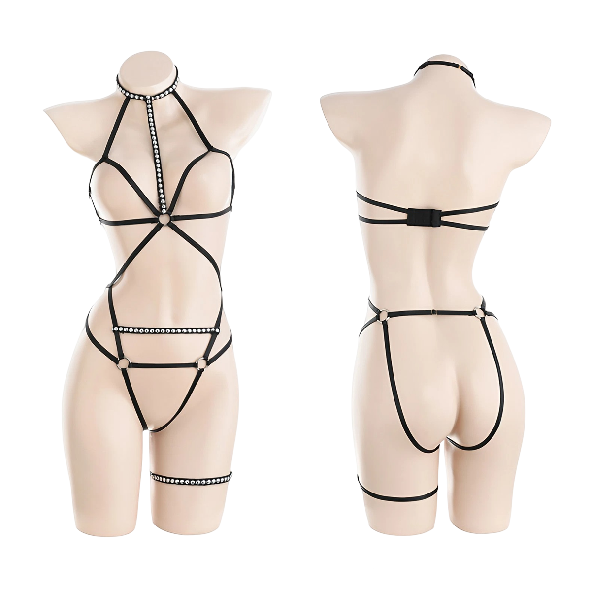 Lingerie Chemise Long Sleeves and Teddy Strings UM0292