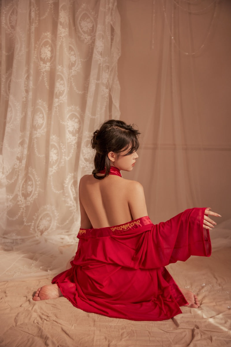 Lingerie Set Robe and Babydoll Open Front UN1316