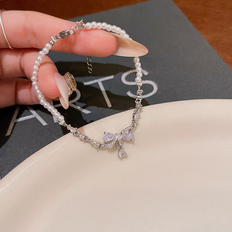 Bracelet Light Luxury Niche Super Flash Exquisite Zircon Butterfly XBS0649