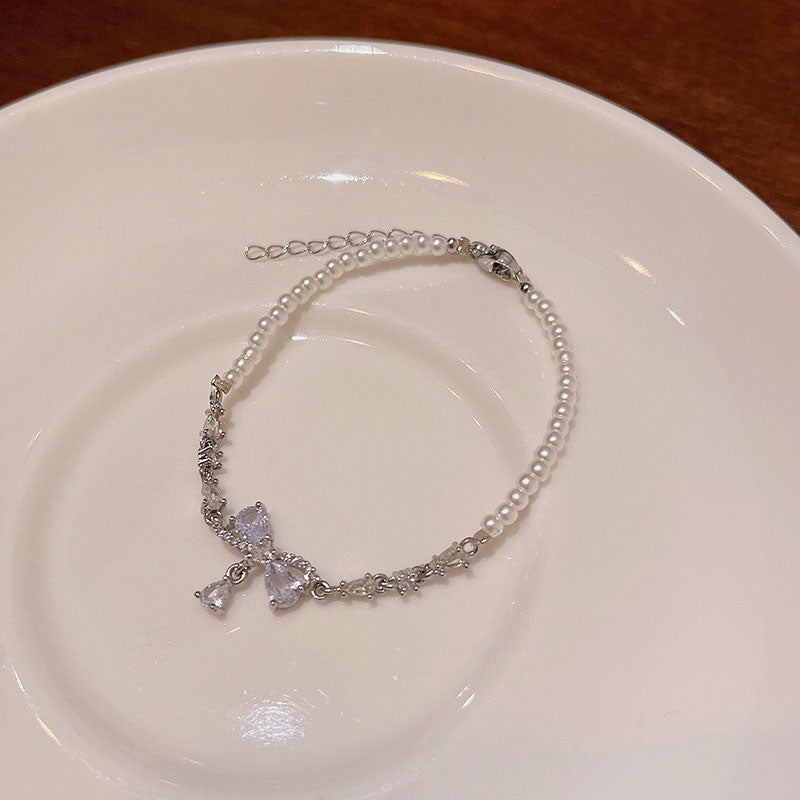 Bracelet Light Luxury Niche Super Flash Exquisite Zircon Butterfly XBS0649