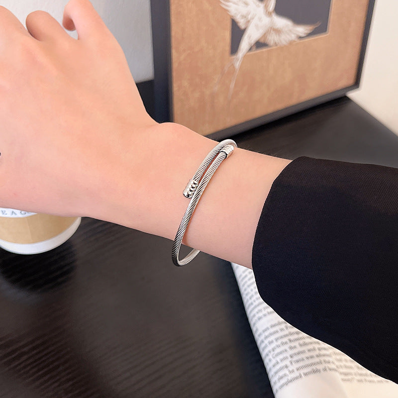 Bracelet Cold Style Metallic Twist Braided XBS0669