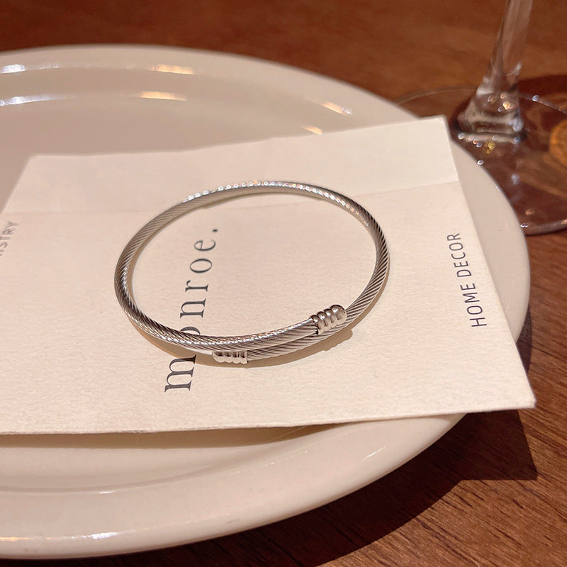 Bracelet Cold Style Metallic Twist Braided XBS0669