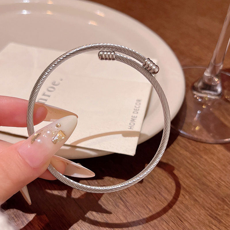 Bracelet Cold Style Metallic Twist Braided XBS0669