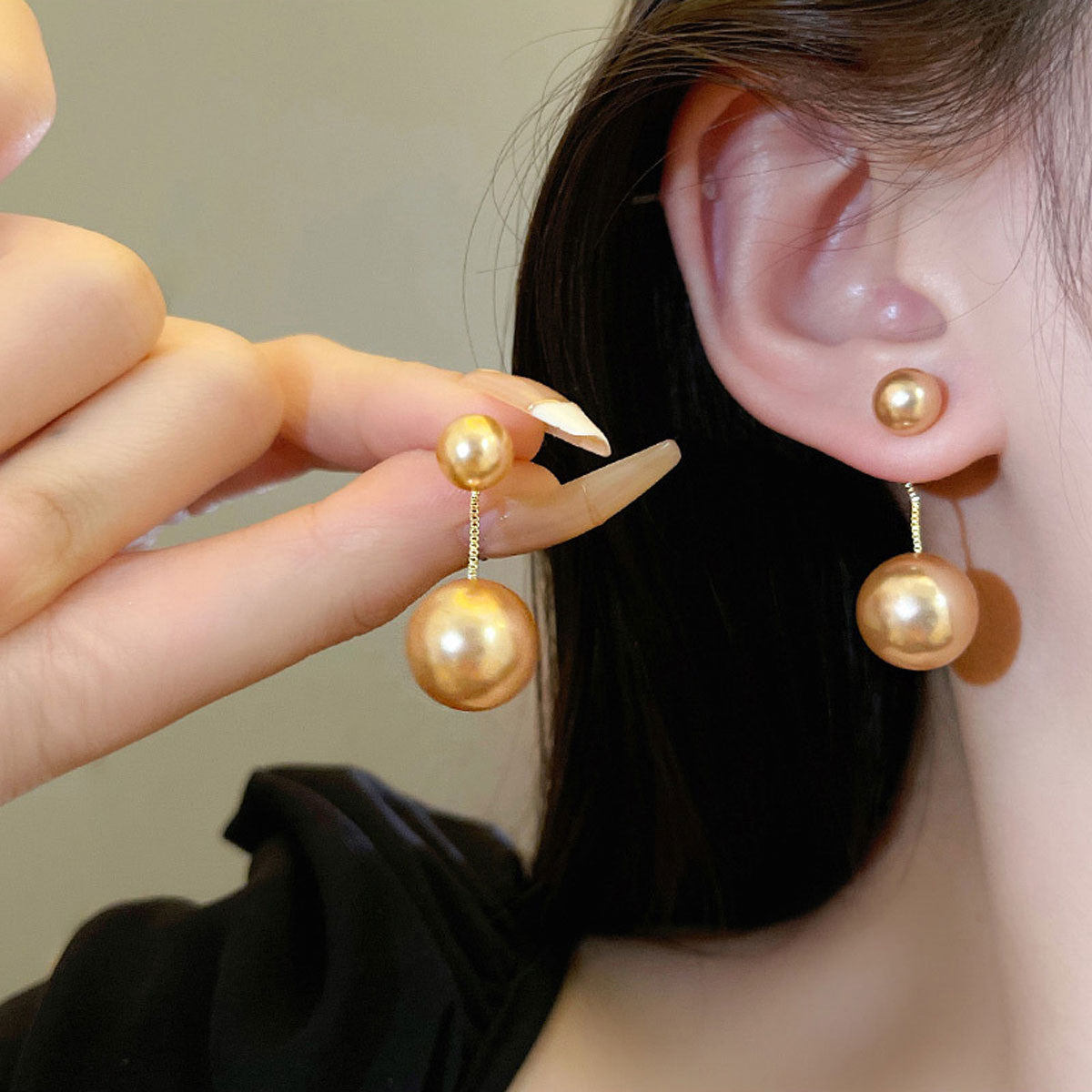 Earring Exaggerated Pearl Long Tassel XEA1052