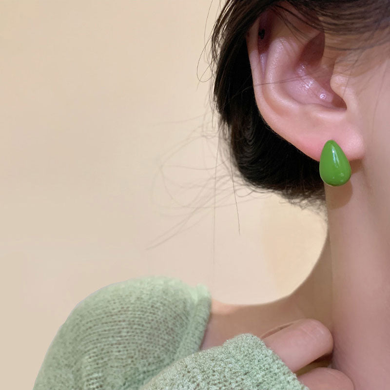 Earring Stud Small Fresh Oil Drop Shape XEA1160