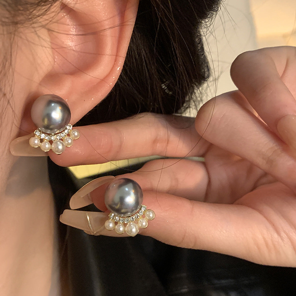 Earring Stud Small Fragrance Style Pearl XEA1511