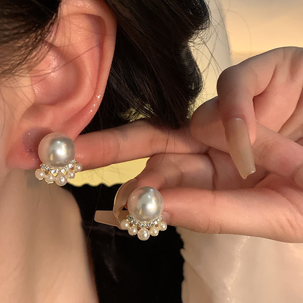 Earring Stud Small Fragrance Style Pearl XEA1511