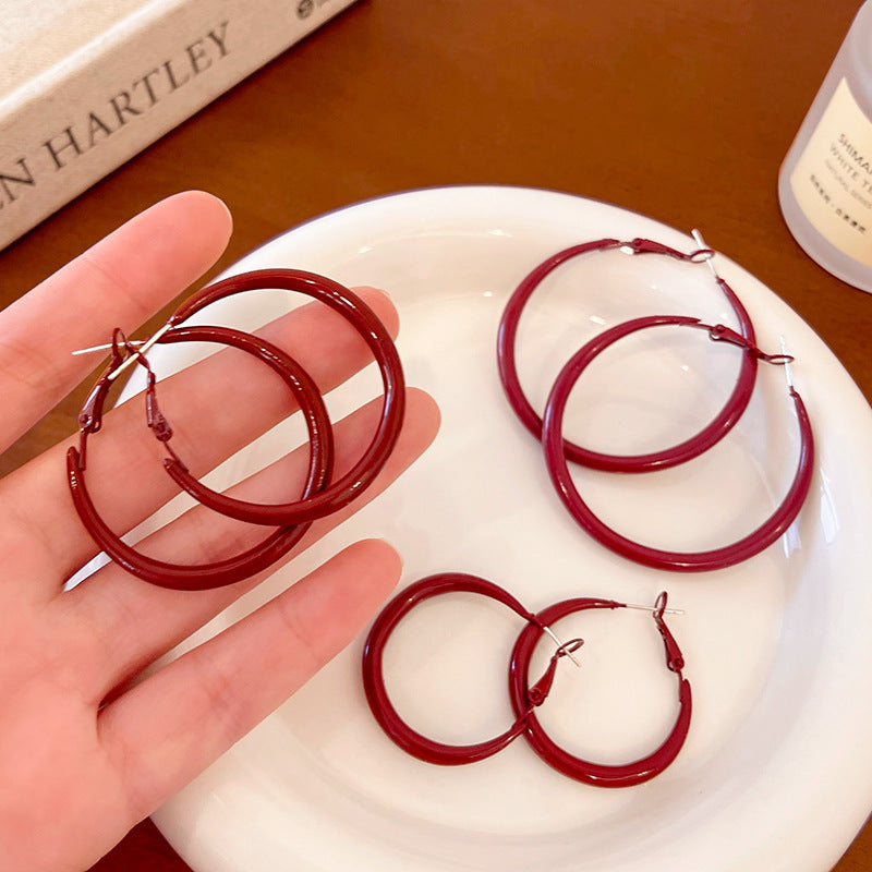 Earring Hoop Retro Simple Large Circle XEA1929
