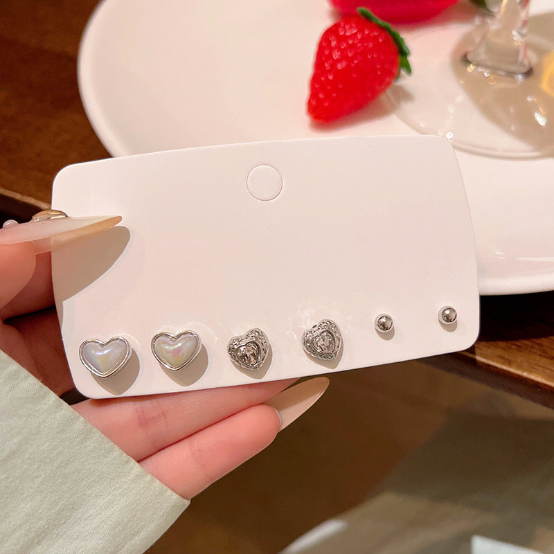 Earring Set Stud Sweet Temperament Simple Love XEA1986