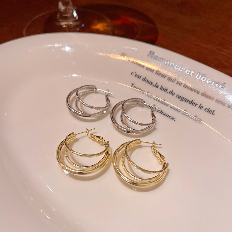 Earring Hoop Multi Layered Large XEA2077